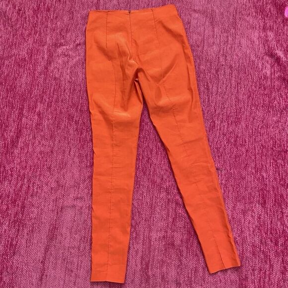 Veronica Beard Honolulu Linen Blend Pants Orange Size 4 - Picture 5 of 12